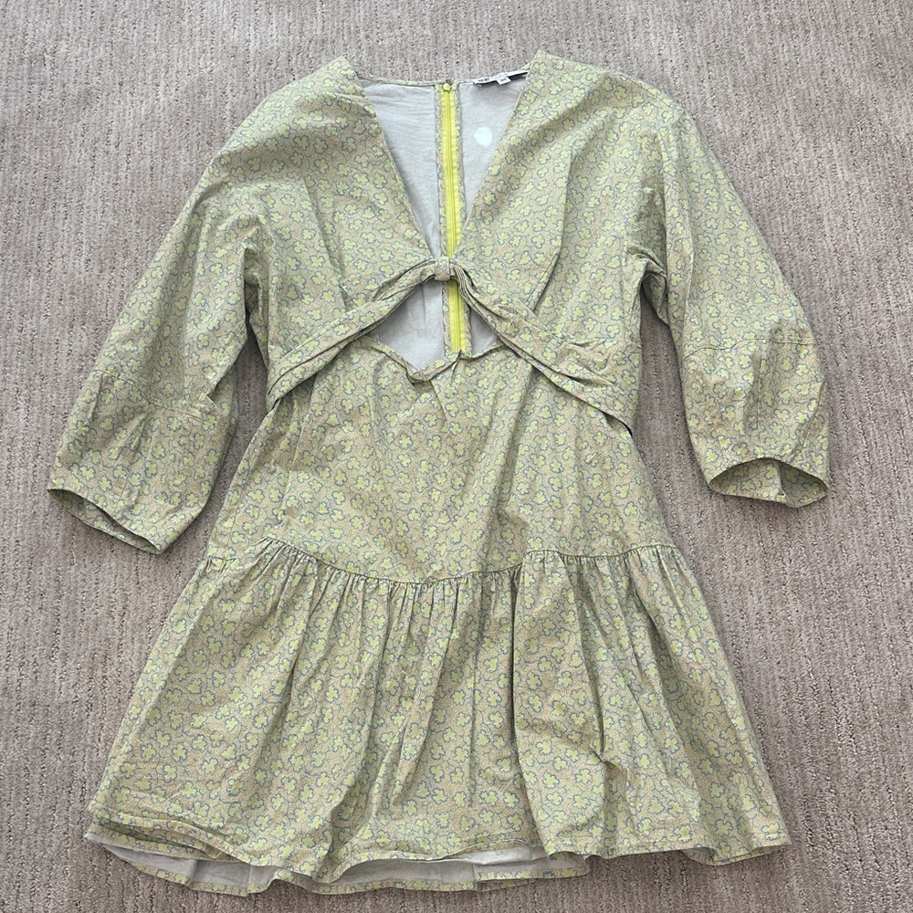 Derek Lam 10 Crosby x RTR Leaf Twist Front Dress